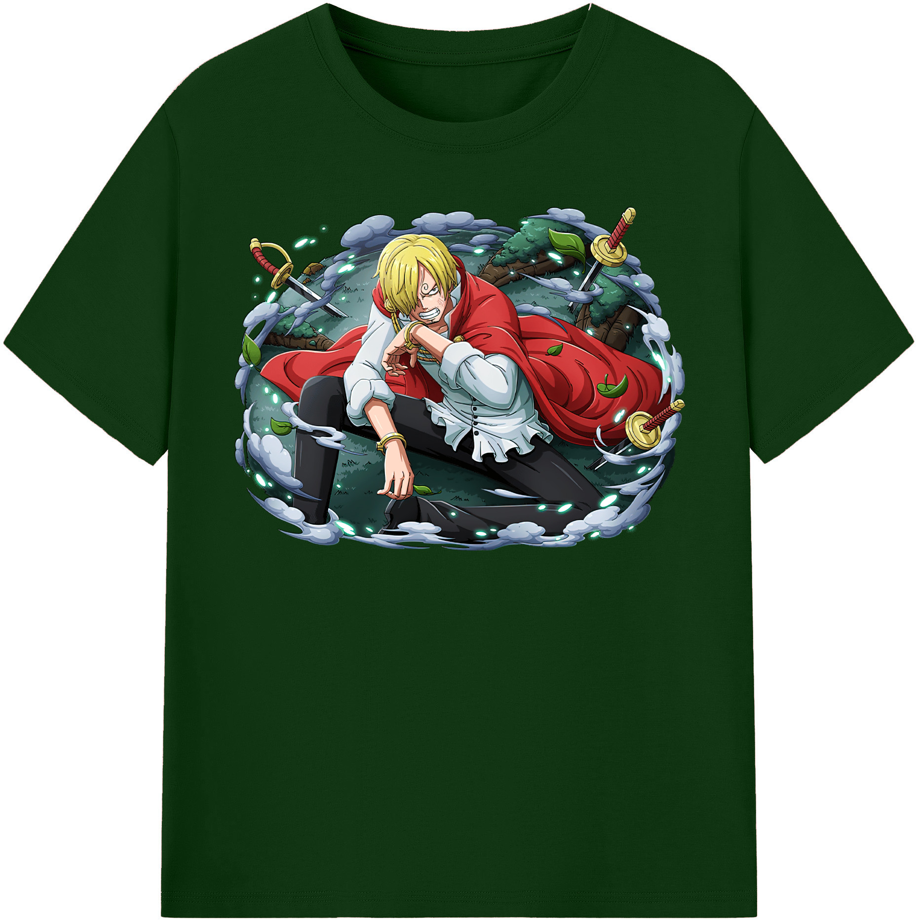ワンピース サンジ ONE PIECE Sanji 綿100％半袖Tシャツ（フロントプリント）